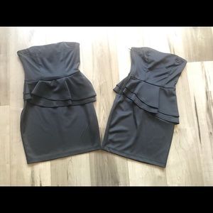 2 strapless wet seal body con dresses